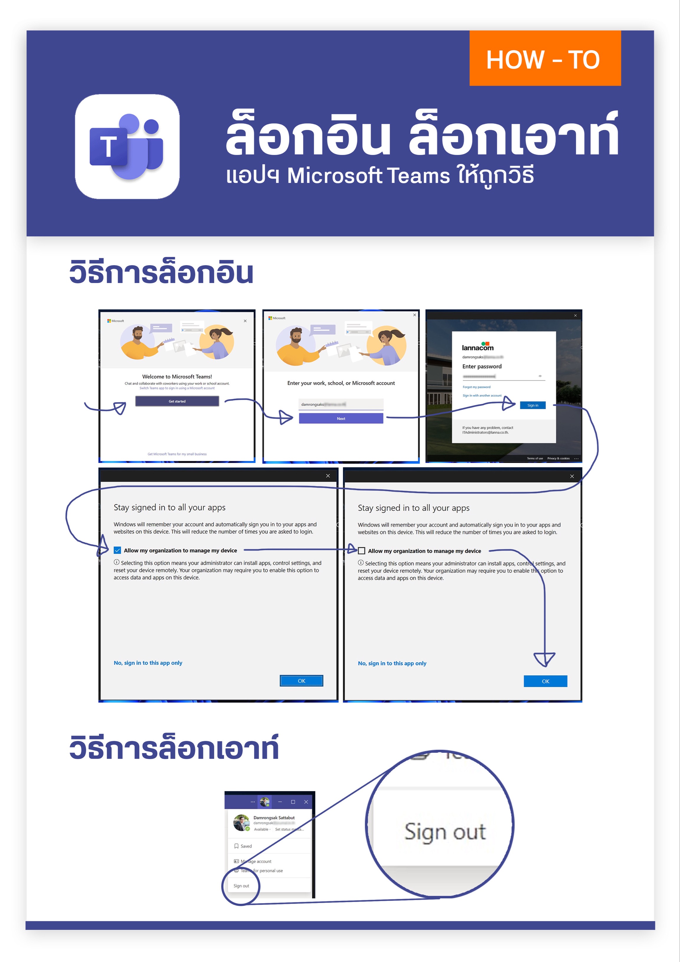 วิธีการลบบัญชีผู้ใช้งาน  MICROSOFT TEAMS